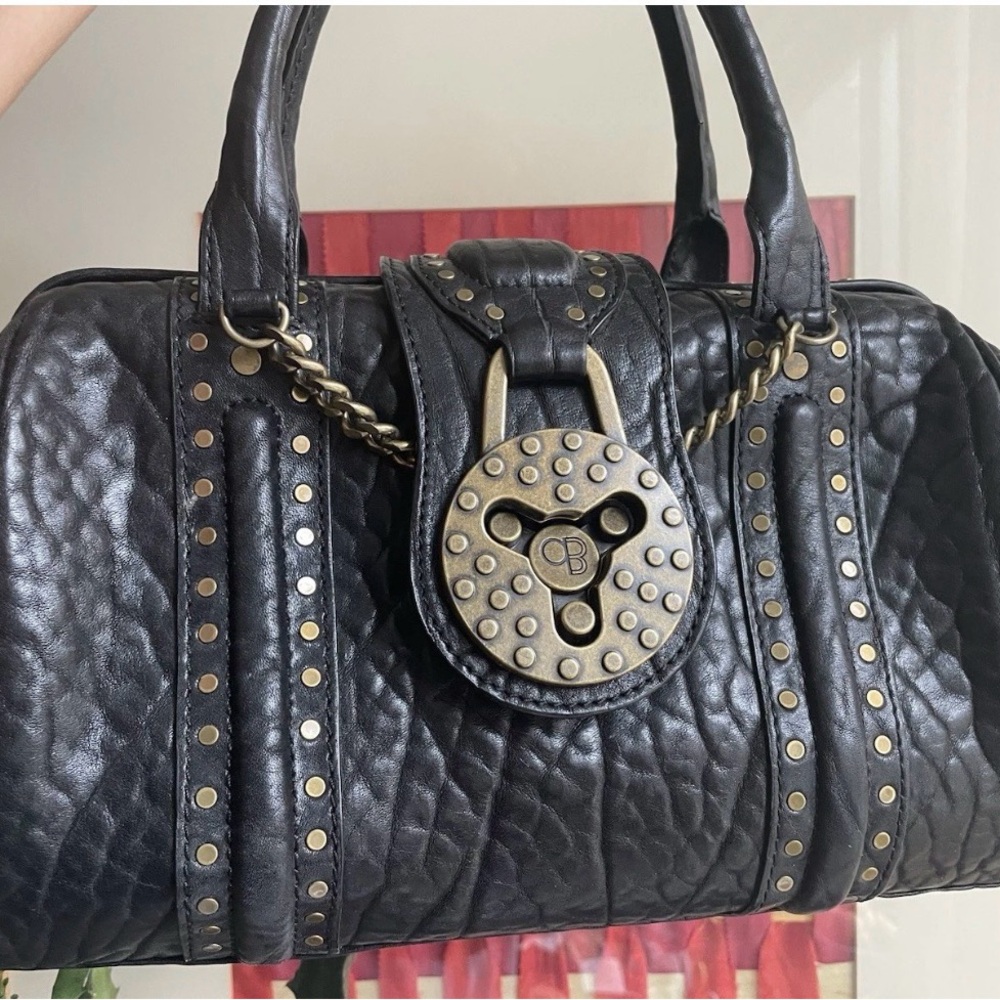 Botkier vintage Black Leather Studded padlock Handbag - Picture 3 of 10
